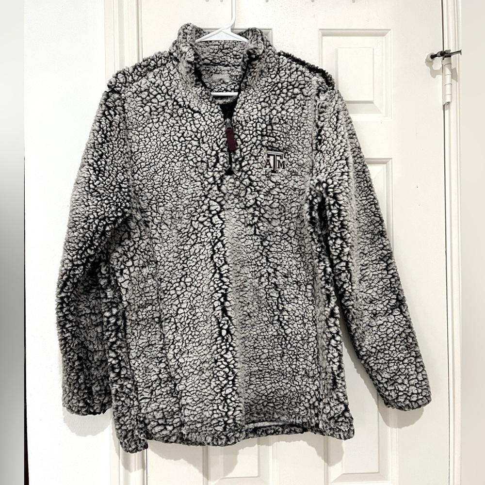 Texas A&M Sherpa pullover, size medium